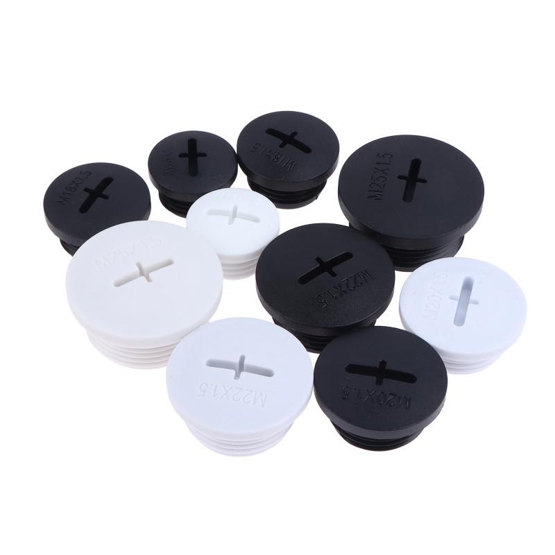 10Pcs Cross Shaped Plastic Plugs Nylon Waterproof High Quality Threaded Hole Plugs M16X1.5 M18X1.5 M20X1.5 M22X1.5 M25X1.5