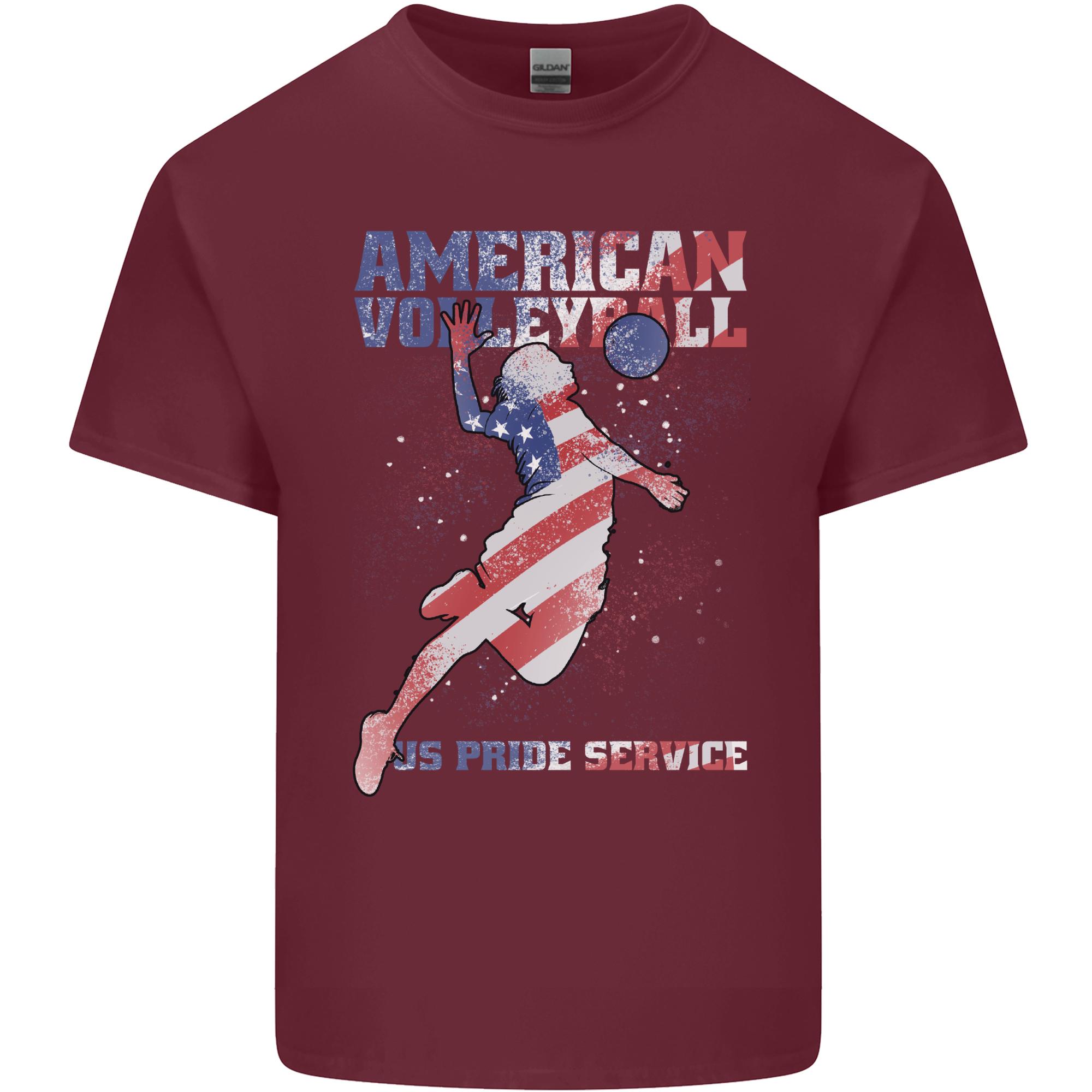 American Volleyball Player USA Flag Unisexs Light Cotton TShirt S