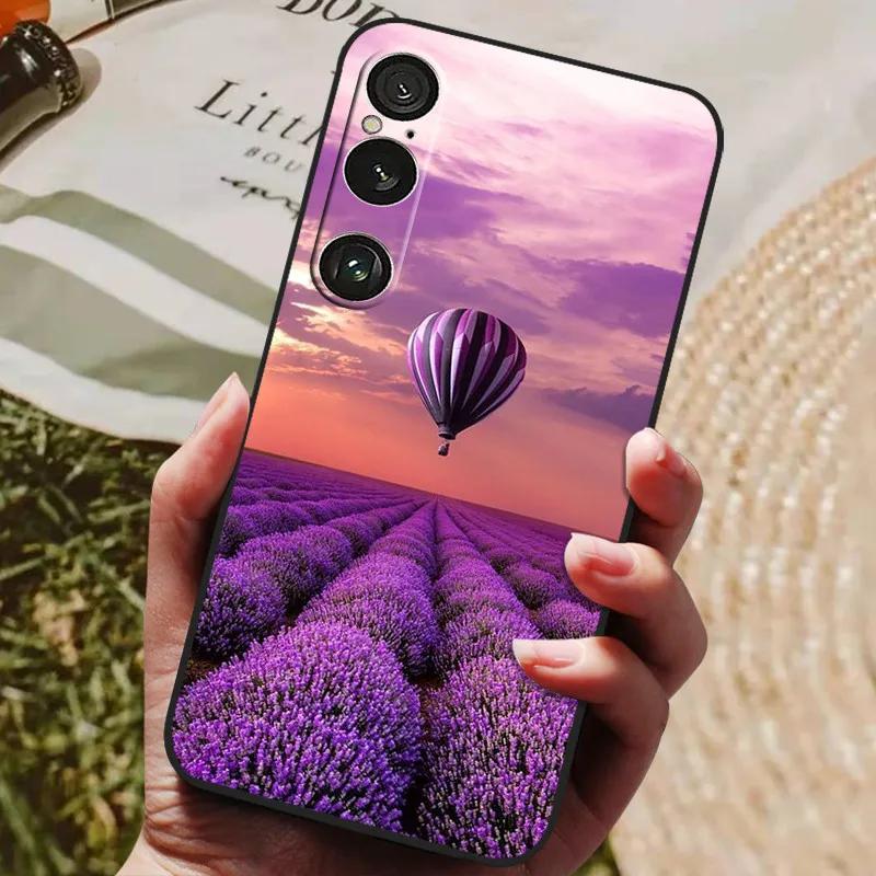 For Sony Xperia 1 VI Case Luxury Black Silicon TPU Soft Phone Cover for Sony Xperia 1 VI Shockproof Bumper Shell Xperia 1VI Capa