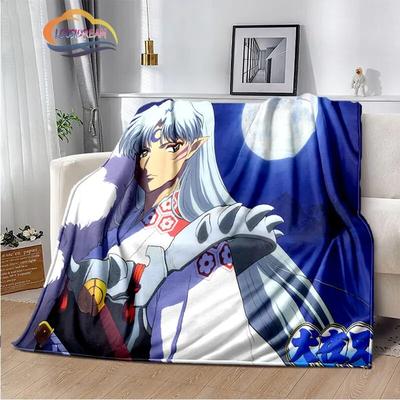 Caricature Inuyasha Fashion Blanket Sesshoumaru Flannel Warm  Portable Super Soft Children  Girls Gift