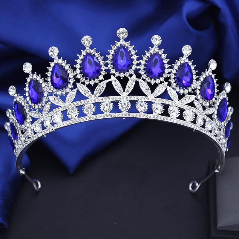 Vintage Water Drop Crown for Queen Bridal Prom Wedding Dress Hair Jewellry Bride tiaras Cosplay Head Accessories