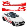 2 ks Vlnité Plamenové Grafiky Boční Samolepky na Karoserii Auta Plamenové Závodní Sportovní Pruhy Vinylové Obtisky pro Auto Univerzální