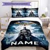 Warner (3) Conjunto de Roupa de Cama Personalizado com Nome Capa de Edredom Respirável com Fronhas Decoração de Casa Presente de Aniversário
