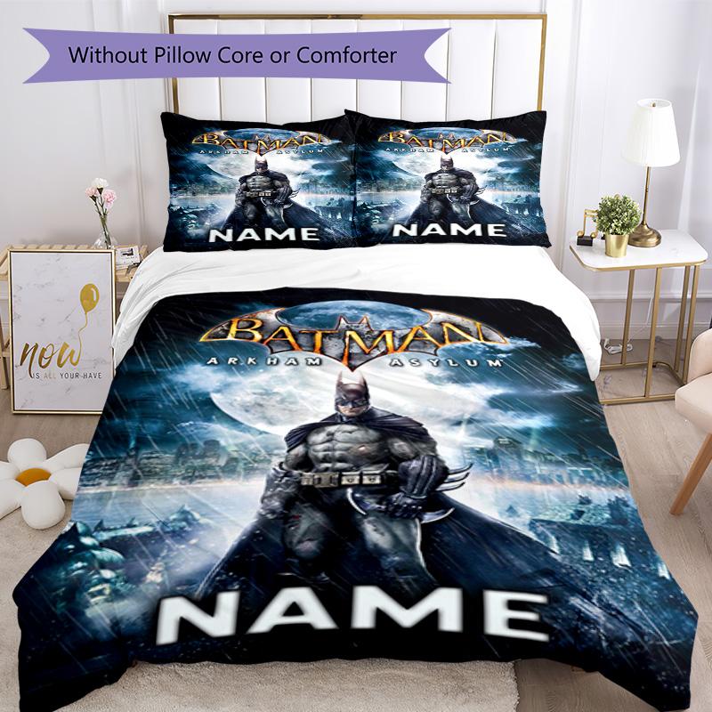 Warner (3) Conjunto de Roupa de Cama Personalizado com Nome Capa de Edredom Respirável com Fronhas Decoração de Casa Presente de Aniversário