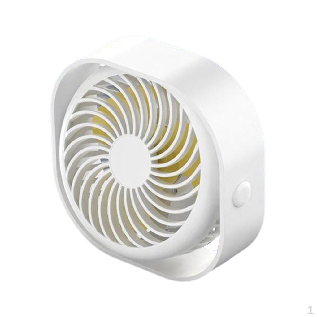 USB Desk Fan 3 Speeds Rechargeable Desktop Table Silent for BBQ Gym Car