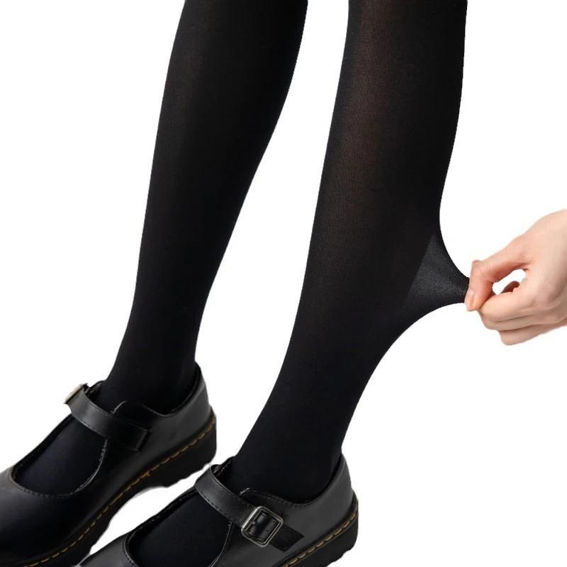 1 Pairs Thin Pure Color Velvet JK Leg Socks Pressure Thin Leg Moisture Socks Over The Knee Socks Students Socks
