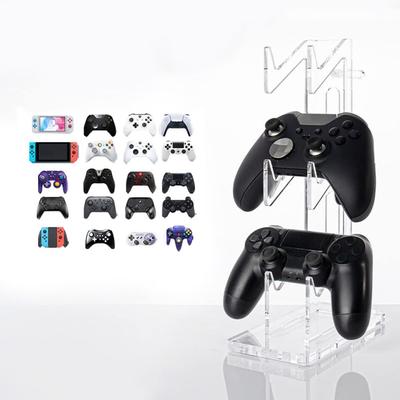 Practical Acrylic 3-Layer Controller Holder Black Transparent Game Handle Display Stand White Universal Headphone