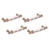 4 Sets Cabinet Door Handle Retro American Style Ergonomic Design Ceramic Furniture Drawer Handle