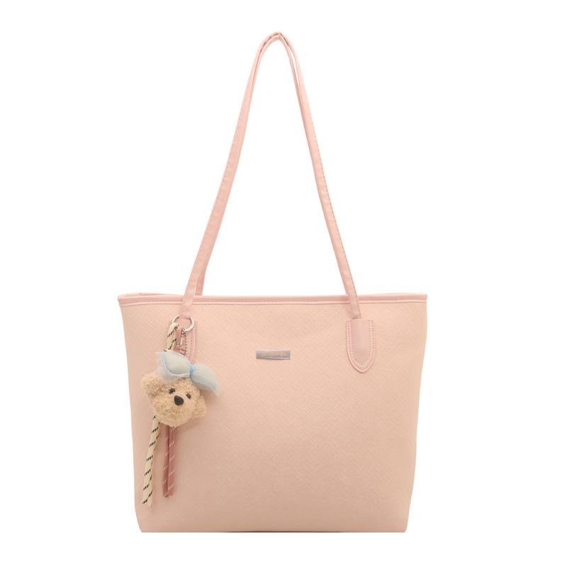 Grote Capaciteit Tas - Retro Enkelvoudige Schoudertas met Modieuze Textuur - Geschikt voor Werk en Pendelen Tote Bag
