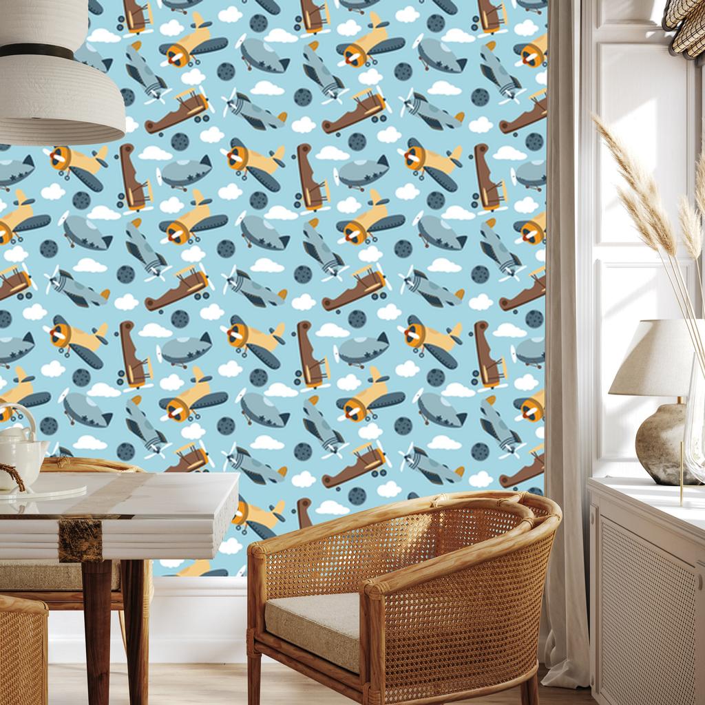 Fairytale Airplanes Wallpaper for Living Room and Bedroom 50x1000