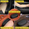 Car Knee Cushion Pad, Car Door Knee Pad Rest Cushion, Center Console Car Knee Pad Protector, Memory Foam Compact Knee Support With Hook & Loop, Nappa