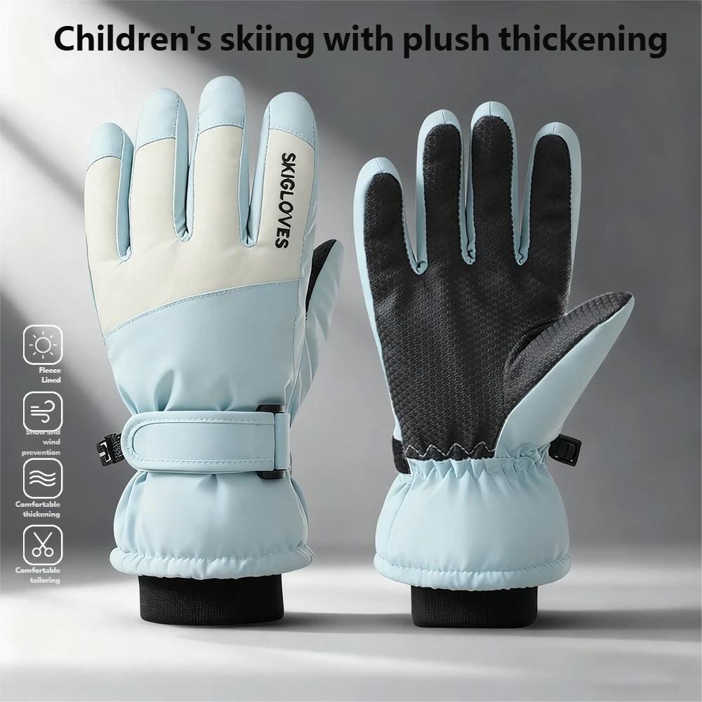 Winter Warm Gloves Non-Slip Cold-Proof Children Can Play Snow Medium and Big Children Riding Ski Gloves