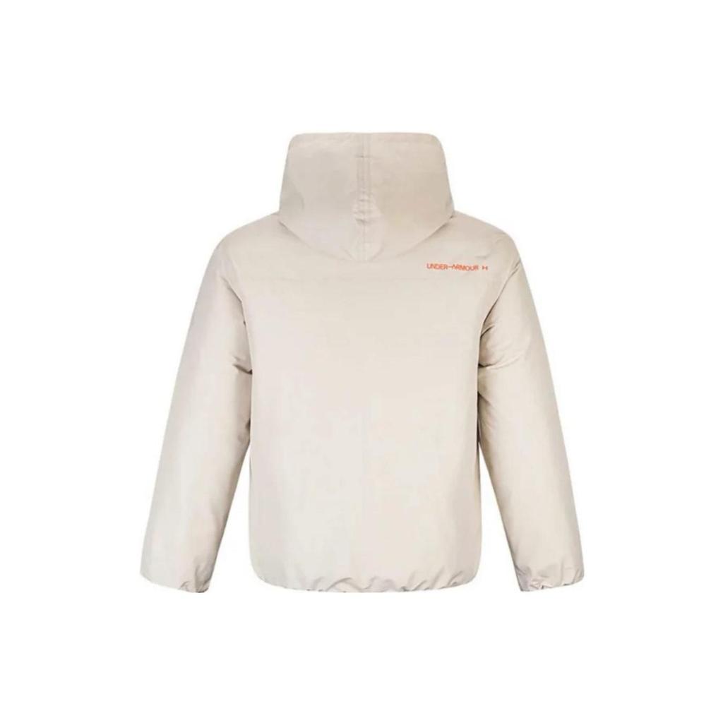 Under Armour Solid Zip Hooded Down Jacket Men Outerwear Off-White 1328241-342