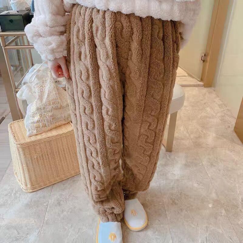 Warm Fleece-Lined Winter Sleep Pants - Warm Casual Trousers Home Pajama Pants Casual Long Trousers for Women