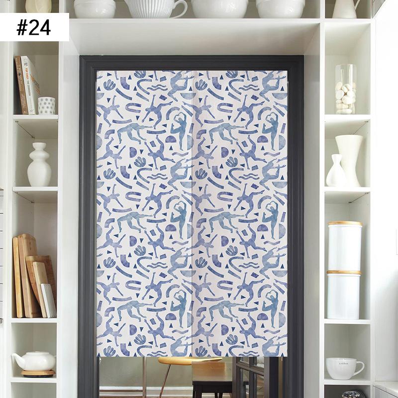 Japanese Door Curtain Screen Cotton Linen Kitchen Doorway Divider Room Partition Bathroom Bedroom Porch Half Curtain Noren