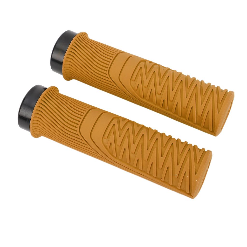 Bike Handlebar Grips Hard Wearing Single Lock On Antislip Increase Riding Safety Soft Resin for