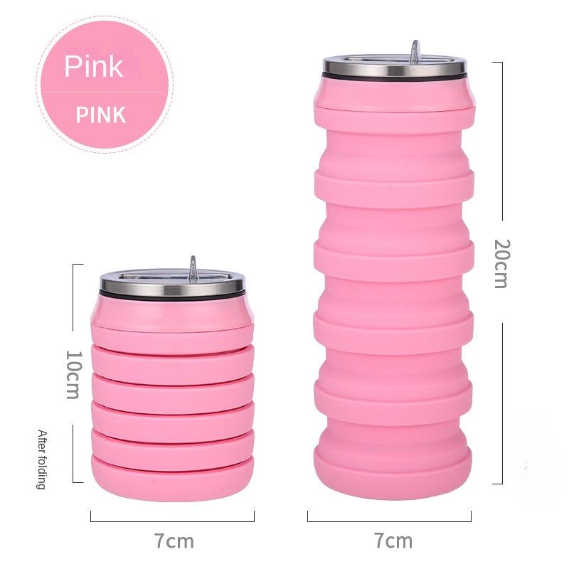 Venkovní nový skládací silikonový hrnek na vodu kreativní plechovkový teleskopický hrnek na vodu láhev na vodu