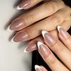 Unhas Postiças Omber Coladas Unha Kit de Unhas Postiças Acrílicas Reutilizáveis Acabamento UV Cobertura Total Unha de Colar para Mulheres Presentes