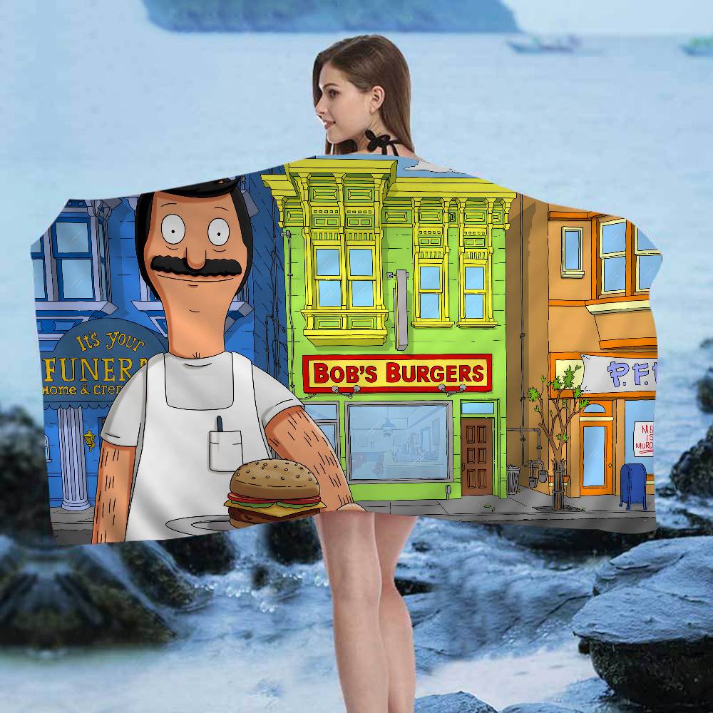 Забавный Арт Мультяшный B-Bobs B-Бургеры Полотенце для Ванны Микрофибра Мягкое Дышащее Водой Для Девочки Детей Декоративное Мультяшное Пляжное Полотенце Cotton 30x30cm
