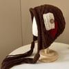 Keep Warm Knitted Hat with Long Tassels Harajuku Designed Ear Protection Hat  Daily