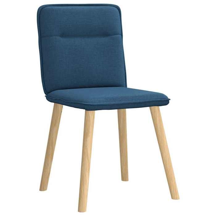 VidaXL Chaises à manger lot de 2 bleu tissu, chaise de dîner, chaise de cuisine, chaise d'appoint, chaise, chaise de salon, 4101228