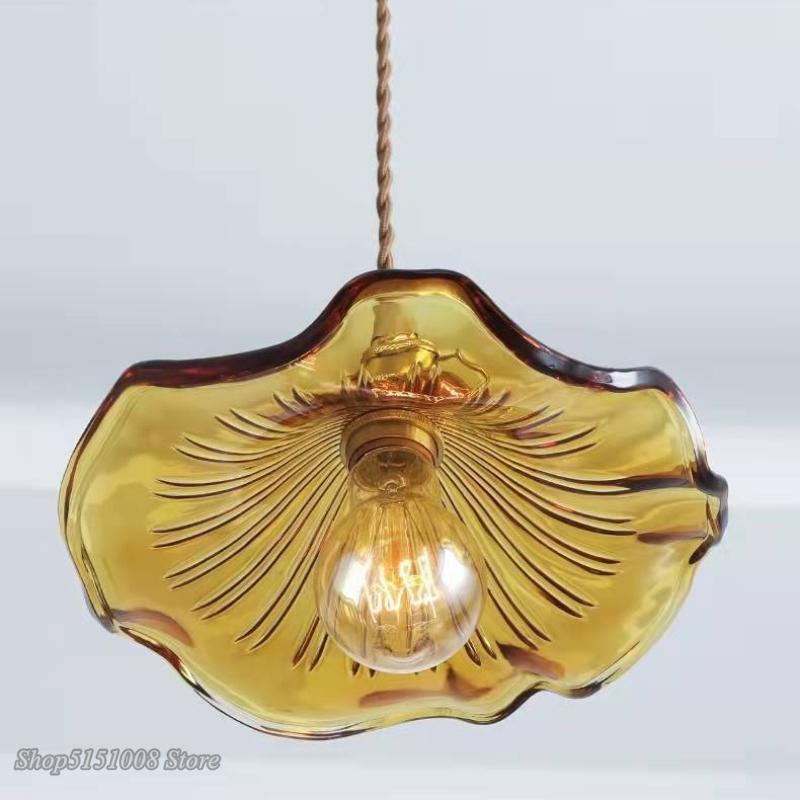 Home Simple LED Pendant Light Fixtures Bedroom Living Room Bar Colorful Glass Copper Hanging Lamp Edison Ceiling Pendant Lamp