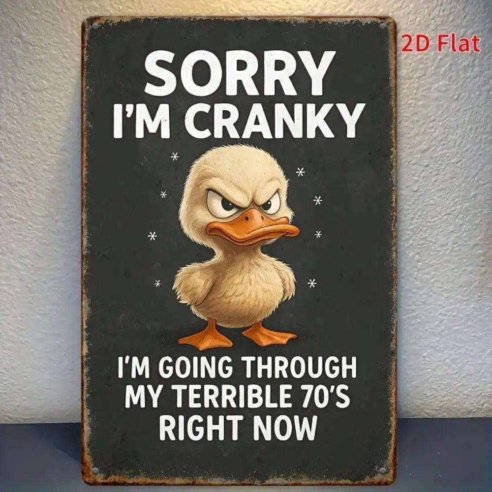 Retro Metal Wall Art, Vintage Home Decor, Living Room Painting, 20x30 Cm