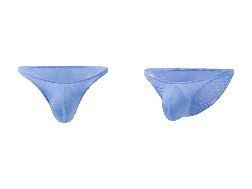 Men's Low-Waist Sexy Breathable Mesh Triangle Briefs Bikini E-091