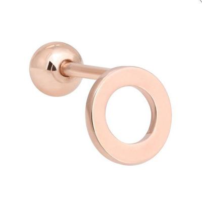 Circle Line 14K Gold Needle Rose Gold Round Piercing (S8539521)