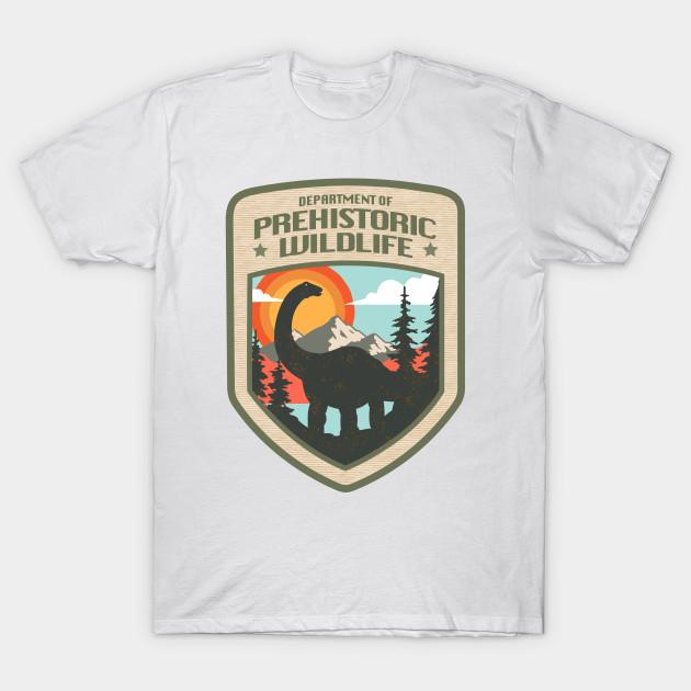 Men Black Print T-shirt Department Of Prehistoric Wildlife No-Cut Transfer Paper Print Cotton Tshirt M