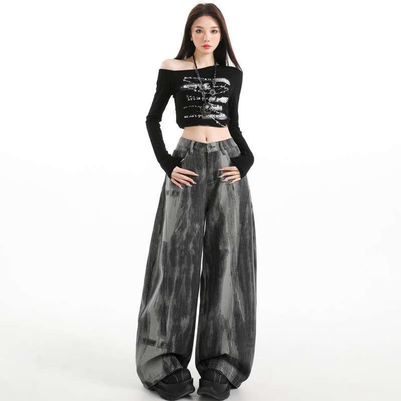 Trendy Retro Loose Wide-Leg Scimitar Pants for Women - Autumn/Winter Fashion L