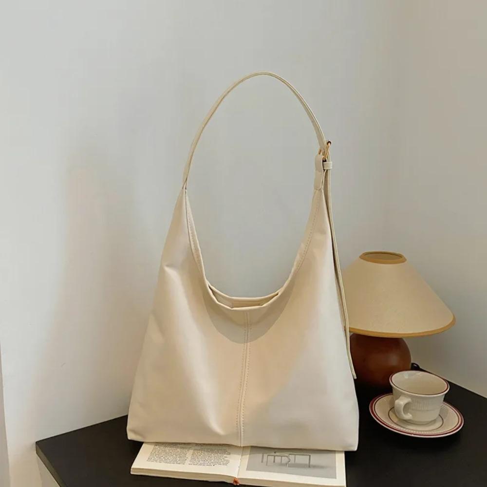 PU Vintage Tote Bag Large Capacity Commute Shopping Bag Elegant Women's Shoulder Bag  Streetwear