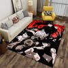 Anime Inspired Red Background Carpet suitable as a non-slip mat for the living room or bedroom sofa