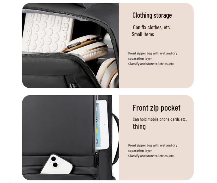 Herren Erweiterbarer Reise-Laptop-Rucksack - Hohe Kapazität, Grenzüberschreitende Business-Tasche