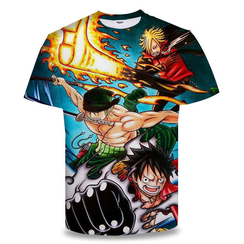 Men T Shirts Cartoon Anime T-shirt 3D Printed Tee Solon Fashionable Casual Printed Tops Short Sleeved Summer Apparel