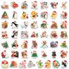 50 Christmas Journal Stickers: Santa, Tree, Reindeer, Cute Designs for Notebook & Suitcase