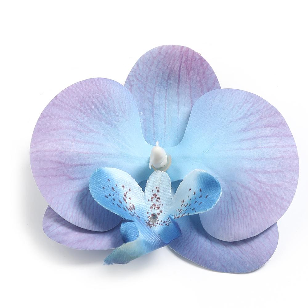 

3/5/10Pcs Butterfly Orchid Artificial Flowers Head 8CM Fake Flower for Home Decor Wedding Decoration DIY Carft Garland Accessory 3PCS Фіолетовий