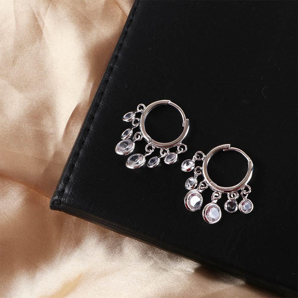 Earrings Girls Copper Fashion Jewelry Women Ear Buckle Zircon Hoop Earrings Korean Style Earrings