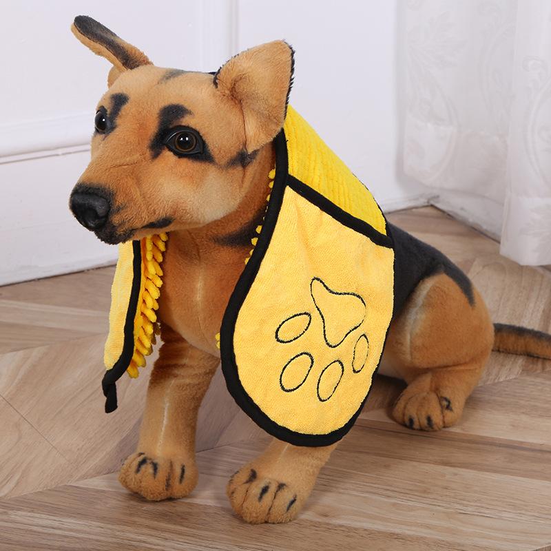 

Впитывающее полотенце для домашних животных, банное полотенце для собак, быстросохнущие впитывающие перчатки для кошек, мягкое полотенце для щенков, котят, банное полотенце, средства для чистки домашних животных жёлтый