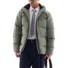 Anta Comfortable Casual Hooded Simple Zipper Down Jacket Men Outerwear Jinglin-Green 952447905-2
