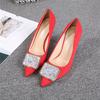 Women Fetish 9 .5cm High Heels Wedding Classic Pumps Lady Stiletto Point Toe Red Heels Black Office Stripper Crystal Shoes
