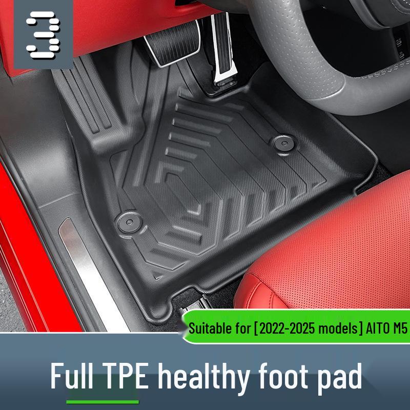 Eco-Friendly TPE Floor and Trunk Mats with Seat Back Protectors for 2022-2025 AITO M5