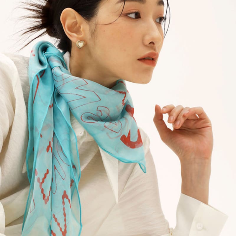 ONSZ Sheer Logo Silk Scarf