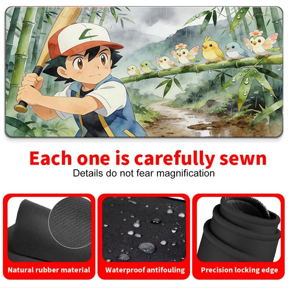 Pokemon Snorlax  Friends Pastel Gradient Gaming Desk Mat NonSlip Washable Mouse Pad 30x80x0.2cm