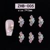 Nagelkunst Harz Diamant Schmuck Nagel Dreidimensionale Schnitzerei Diamant Schmuck Symphony Blume Tragen Nagelaufkleber