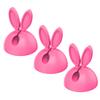 3Pcs/Set Cable Holder Rabbit Ear Shape Creative Cartoon Silicone Self-adhesive Wire Cord Organizer