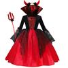 Cosplay Fille Halloween Robe Vampire Pour Enfants Mariée Fantôme Costume Vampire Tenues Carnaval Vampiran Vêtements Gothiques Écarlates