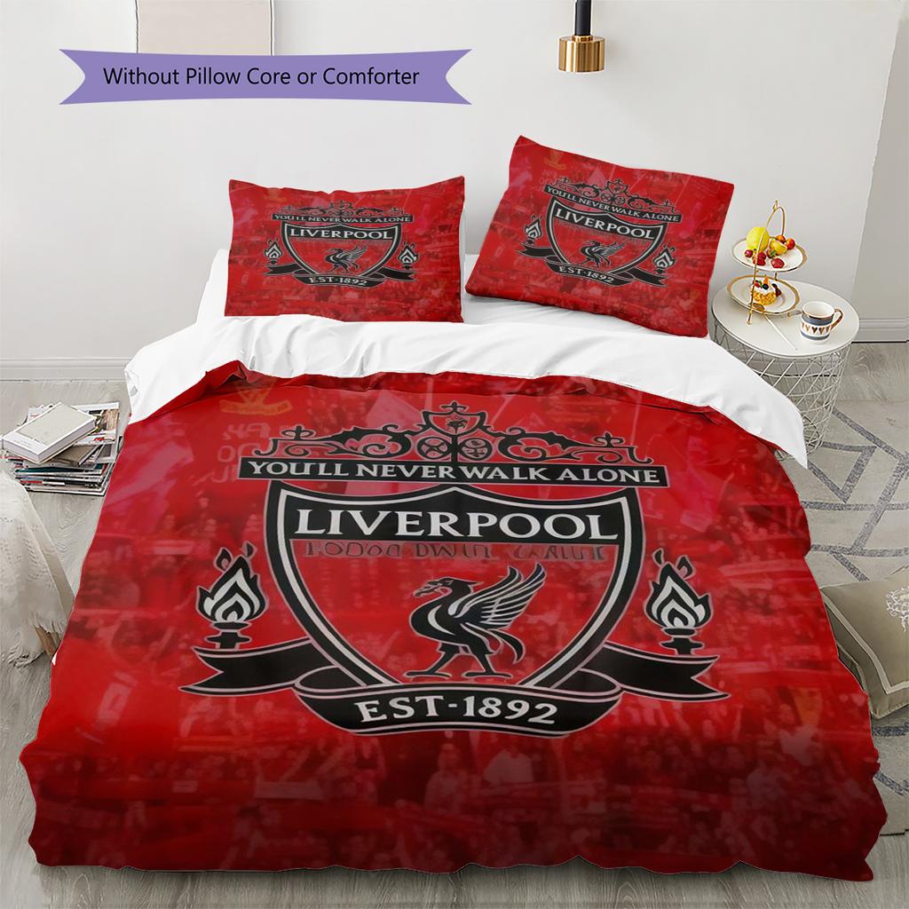 Liverbird logo Pattern Bedding Quilt Set Quilt Cover Pillowcase Home Decoration Birthday Gift (1 * duvet cover + 2 * pillowcase, without core)