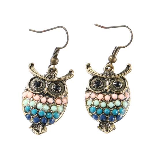 Bohemian Women Butterfly Dragonfly Rhinestone Charm Hook Earrings Jewelry Gift