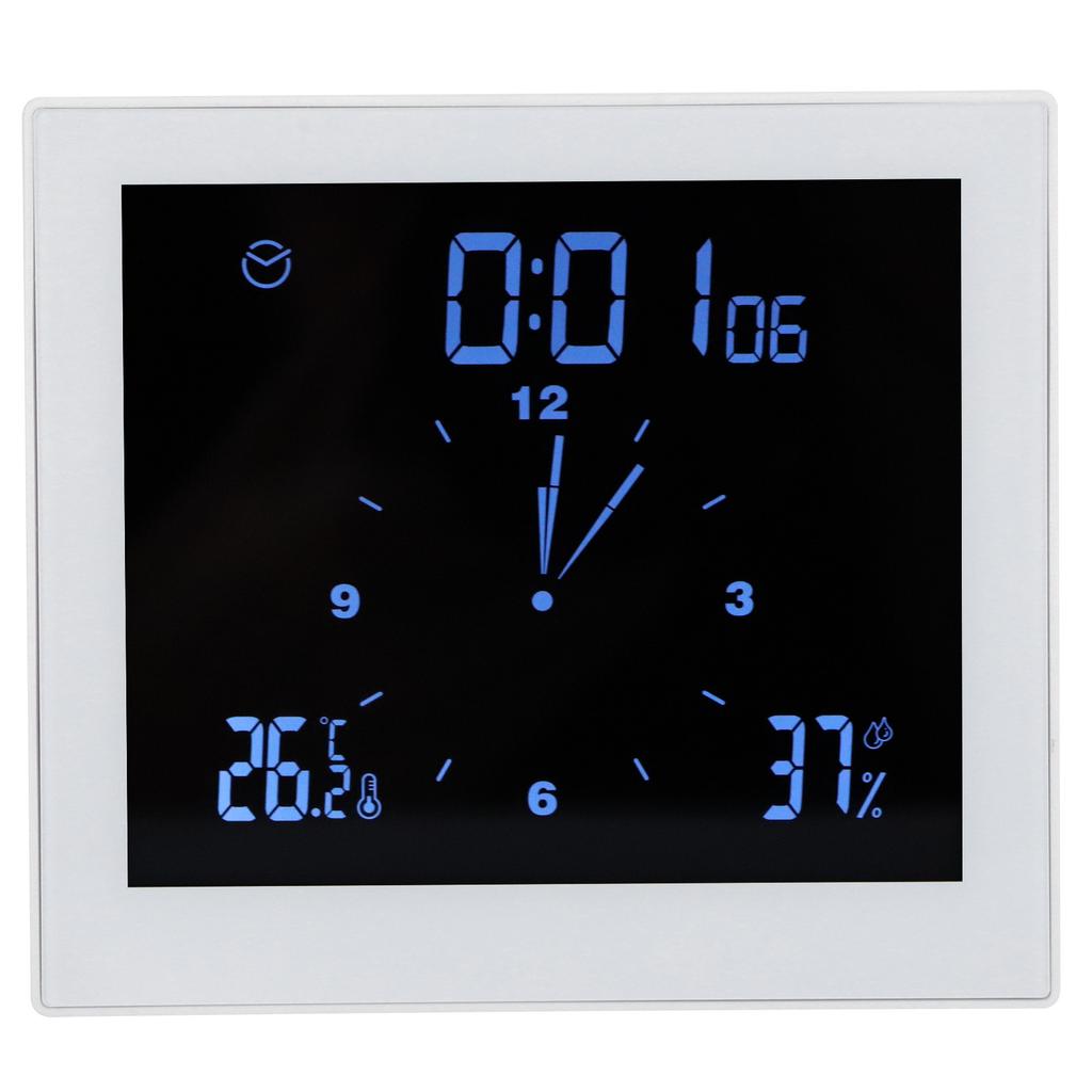 Digitaler Alarm Temperatur Luftfeuchtigkeit Anzeige Uhr Innen Tisch Timer Multifunktional für Haushalt